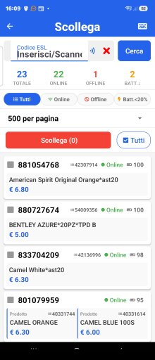 Schermata App Tabadigit