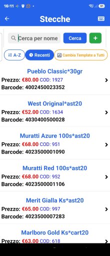 Schermata App Tabadigit