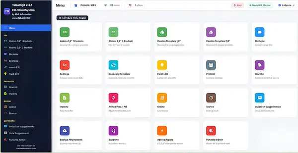 Webapp Tabadigit 2.3 Gestione Ordini e Prezzi